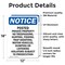 Signmission Posted Private Property No Trespassing OSHA Notice Sign, Vinyl Decal, 12in W x 18in L, 2PK OS-2PACK-NS-D-1218-V-17731 - alternate 5